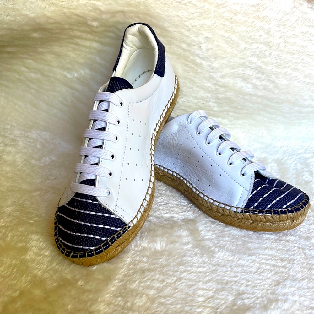 ANDREW STEVENS SPAIN SNEAKERS TERRA WHITE/ BLUE LINEN